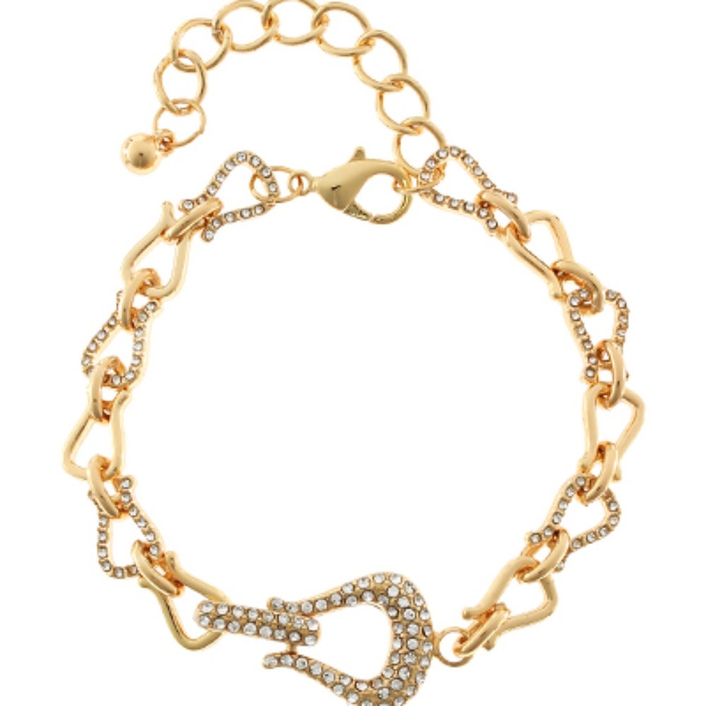Linked Pave Belt Chain Bracelet